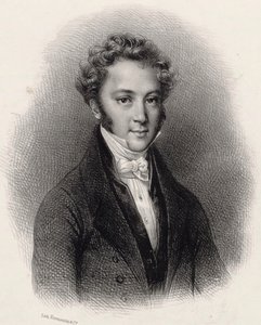 Portret van pianist en componist Ignaz Moscheles 1794-1870