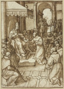 Goedkeuring van de regels van de Franciscaner Orde door Paus Innocentius III in 1209 door Livio Agresti