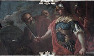Alexander de Grote Snijdt de Gordiaanse Knoop Door, 1736-1737 door Livio Retti