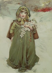Frontispice uit Christmas Roses, 1880 door Lizzie Mack