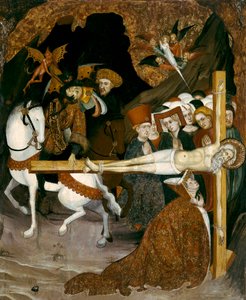 Kruisiging van de heilige Andreas de Apostel. Schilderij door Lluis Borrassa (1360-1425)
