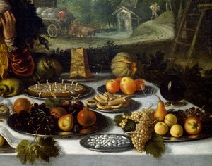 Gedekte tafel (detail) door Lodewijk Toeput