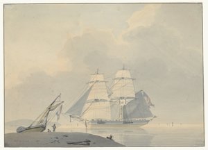 Zeilschip in stil water