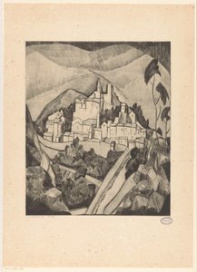 Les Angles I door Lodewijk Schelfhout (signed by artist)