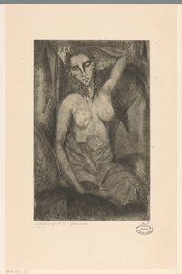 Zittende vrouw
