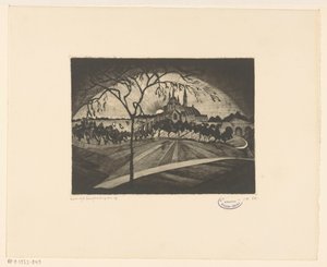 Zonsondergang door Lodewijk Schelfhout (signed by artist)