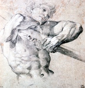 Studie van een figuur, ca. 1575-1619 door Lodovico Carracci