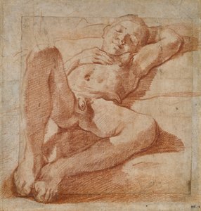 Studie van een naakte jongen, 1575-1619 door Lodovico Carracci