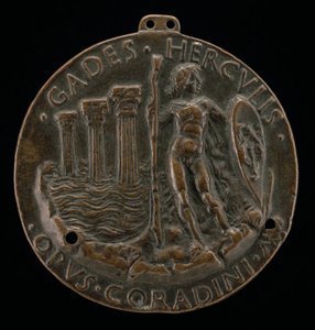 Hercules en Drie Zuilen in de Zee [achterkant], 1472 door Lodovico Corradini