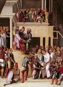 Christus voor Pilatus, c.1530 door Lodovico Mazzolino