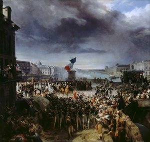 De Nationale Garde van Parijs vertrekt naar het leger, september 1792 door Léon Cogniet
