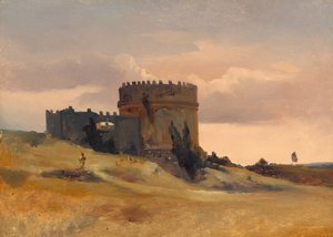 Het graf van Caecilia Metella door Léon François Antoine Fleury