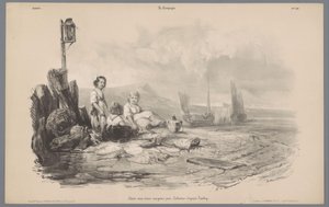 Drie kinderen spelen in een baai