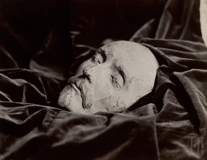 [Doodsmaske van William Shakespeare], ca. 1865 (albumine zilverdruk) door London Stereoscopic Company