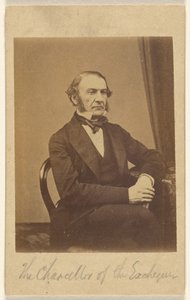 [William Ewart Gladstone, The Chancellor of the Exchequer].
