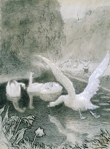 Het lelijke eendje, illustratie voor sprookje van Hans Christian Andersen