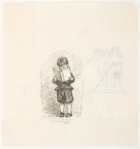 Jongen die een boek leest door Lorenz Frølich