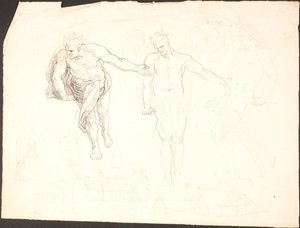 Studie van Lucifer en diverse bouwstudies door Lorenz Frølich