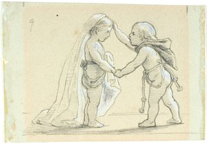 Vignet met twee kinderen