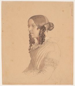 Dameportret (Helene v. Germadt) door Lorenz Frølich