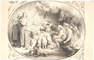 Illustratie bij het hoofdstuk "Het Gevolg Keert Terug" door Lorenz Frølich