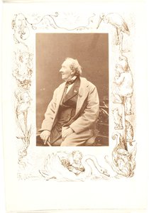 Schets bij een foto van H.C. Andersen door Lorenz Frølich