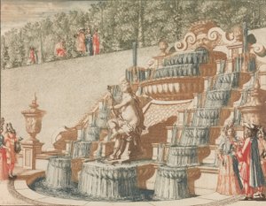 De Cascade van Galathea, aan de Westzijde van de Grote Tuin