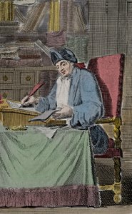 Portret van Hercules Savinien Cyrano, genaamd Cyrano de Bergerac, Franse schrijver door Lorenz Scherm