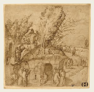 Een Thebaid: Monniken en kluizenaars in een landschap