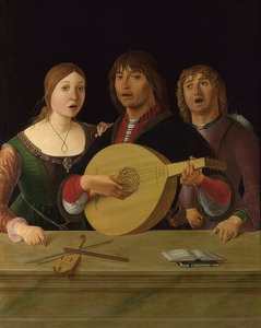 Een concert. Circa 1485-95 door Lorenzo Costa