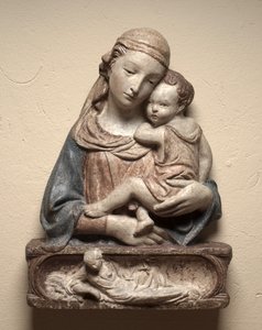Madonna en kind, c. 1450 door Lorenzo Ghiberti