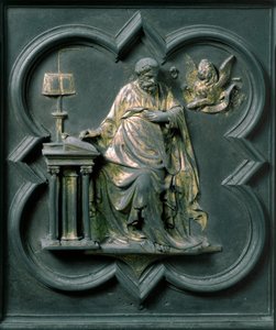 Noordpoort (genoemd Poort van het Kruis, in het noorden), buitendetail: Sint Marcus