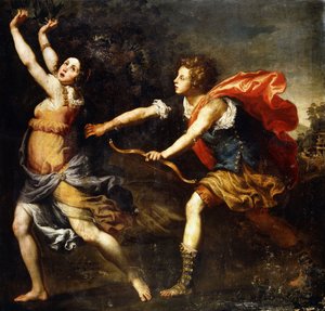 Apollo en Daphne door Lorenzo Lippi