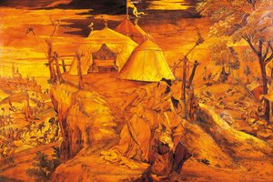 Judith en Holofernes, inleg ontworpen door Lorenzo Lotto door Lorenzo Lotto