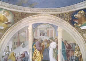 Huwelijk van de Maagd door Lorenzo Lotto