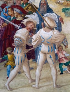 Martelaarschap van Sint Barbara, detail (detail) door Lorenzo Lotto
