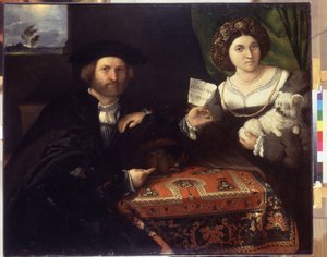 Familieportret. door Lorenzo Lotto