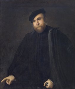 Portret van een heer door Lorenzo Lotto