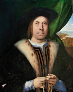 Portret van een man met een rozenkrans, ca. 1515-1520