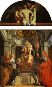 Altaarstuk Santa Cristina al Tiverone door Lorenzo Lotto