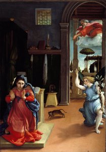De Aankondiging door Lorenzo Lotto