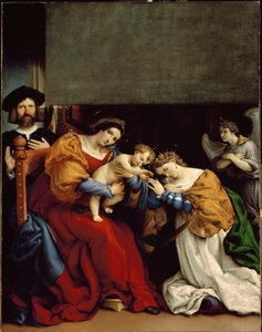 De Mystieke Huwelijk van St. Catherine door Lorenzo Lotto