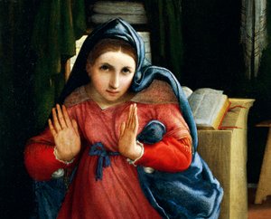 De Aangekondigde Maagd (detail)
