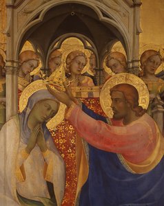 Kroning van de Maagd (detail) door Lorenzo Monaco