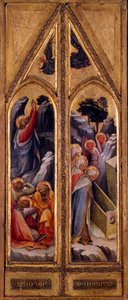 Jezus op de Olijfberg en de heilige vrouwen bij het graf door Lorenzo Monaco