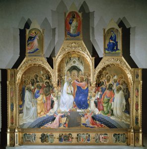 De kroning van de Maagd door Lorenzo Monaco