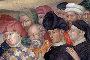 Johannes de Doper doopt Jezus (detail)