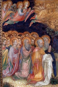 De doop van Jezus door Johannes de Doper (detail) door Lorenzo Salimbeni
