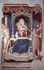 Maagd met kind omringd door Sint Sebastiaan en Sint Johannes de Doper