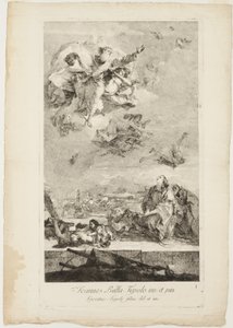 Sint Thecla Bidt voor het Einde van de Pest in de Stad Este door Lorenzo Tiepolo